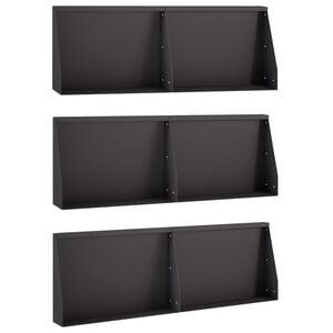 vidaXL Retaining Wall 6 pcs 60 x 12 x 50 cm Steel Black