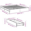 vidaXL Bed Frame with Drawers without Mattress Concrete Grey 200x200 cm