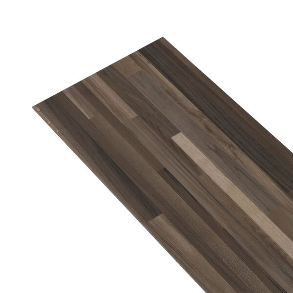 vidaXL PVC Flooring Planks 5.02 m² 2 mm Self-adhesive Striped Brown
