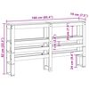 vidaXL Headboard with Shelves Wax Brown 160 cm Solid Wood Pine