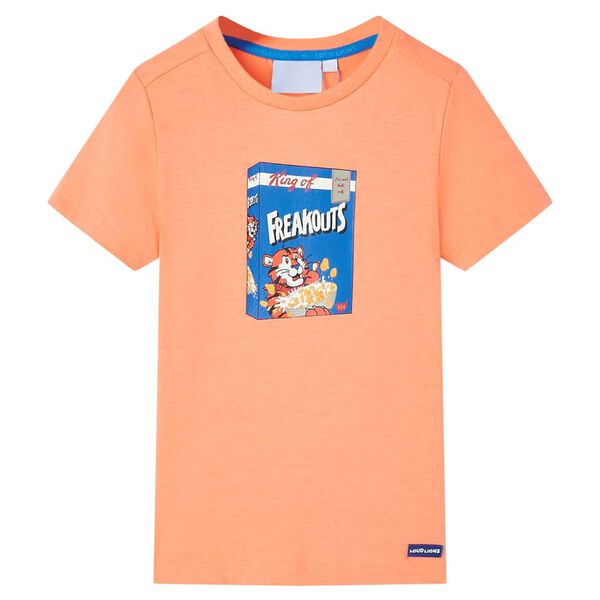 Kids' T-shirt with Short Sleeves Neon Orange 104