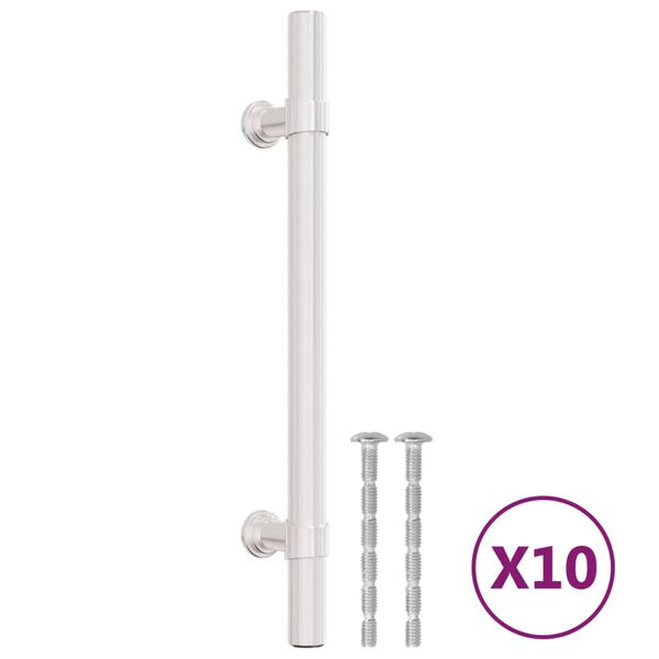 vidaXL Cabinet Handles 10 pcs Silver 128 mm Stainless Steel