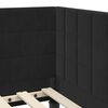 vidaXL Corner Bed Frame with Headboard Black 90 x 200 cm Velvet