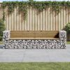 vidaXL Garden Bench Gabion Design 244x71x65.5 cm Impregnated Wood Pine