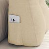 vidaXL Back Pillow Cream 45 x 24 x 50 cm Fabric
