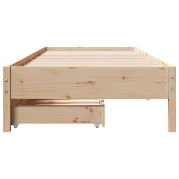 vidaXL Bed Frame without Mattress 100x200 cm Solid Wood Pine