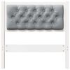 vidaXL Headboard Other White and light grey 80 cm Solid pine wood