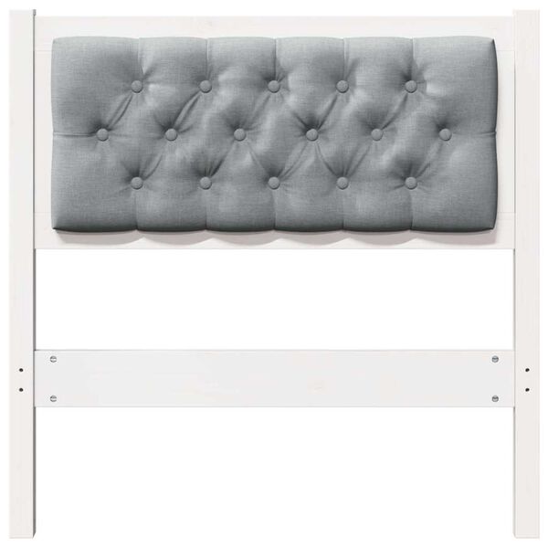 vidaXL Headboard Other White and light grey 80 cm Solid pine wood
