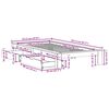 vidaXL Bed Frame without Mattress Wax Brown 100x200 cm Solid Wood Pine