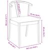 vidaXL Dining Chair 2 pcs Natural and Light Solid Rubber Wood