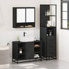 vidaXL 3&nbsp;Piece Bathroom Furniture Set&nbsp;Black Engineered Wood