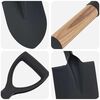 vidaXL Shovel Black 68.5 cm Power Coated Steel and Solid Wood