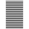 vidaXL Zebra Blind Black 145x200 cm Fabric Width 140.9 cm Polyester