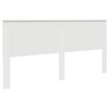 vidaXL Headboard with Headboard Gloss White 200 cm Engineered wood