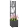 vidaXL Garden Planter Anthracite 36 x 36 x 140 cm Polypropylene