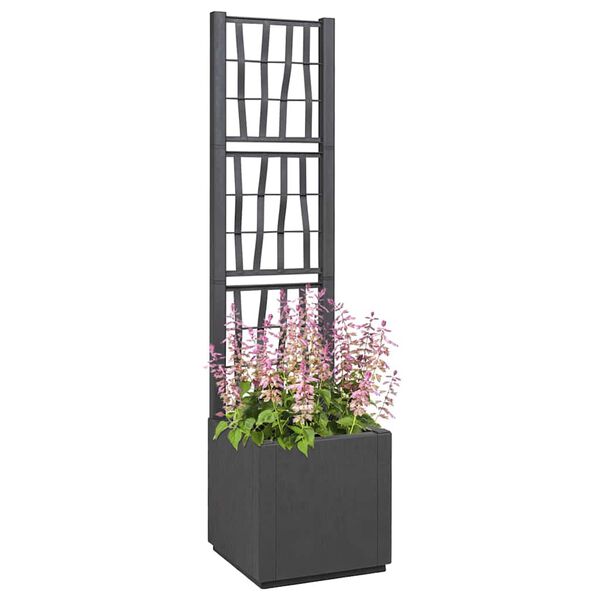 vidaXL Garden Planter Anthracite 36 x 36 x 140 cm Polypropylene