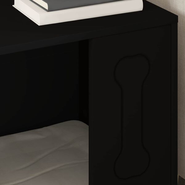 vidaXL Dog House Black 44 x 42 x 49 cm Engineered Wood