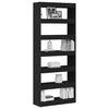 vidaXL Book Cabinet with Shelf Black 80 x 30 x 198 cm Engineered Wood