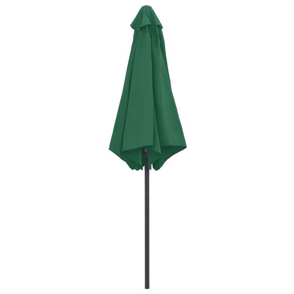 vidaXL Garden Parasol with Aluminium Pole 270x246 cm Green