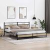 vidaXL Metal Bed Frame without Mattress Sonoma Oak 193x201 cm