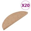 vidaXL Stair Mats Self-adhesive 20 pcs Beige 56x17x3 cm