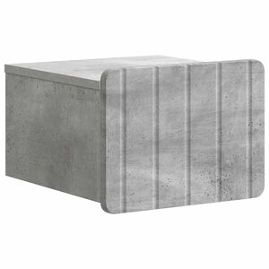 vidaXL Wall-Mounted Bedside Cabinet Concrete Grey 33 x 34.5 x 24 cm