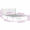vidaXL Bed Frame with Headboard White 140 x 190 cm Solid Pine Wood