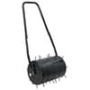 vidaXL Lawn Roller Pull with Aerator Clamps Black 110 x 52 cm Iron