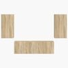 vidaXL TV Wall Cabinet Set 4 pcs Sonoma Oak Engineered Wood