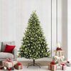 vidaXL Artificial Hinged Christmas Tree 300 LEDs Green 210 cm