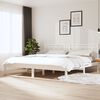 vidaXL Bed Frame without Mattress White Solid Wood 160x200 cm (810028+814105)