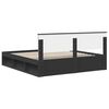 vidaXL Bed Frame with Headboard Black 180 x 200 cm Solid Pine Wood