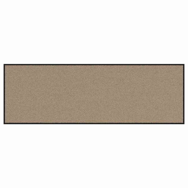 vidaXL Doormat Beige and Black 60 x 180 cm Polypropylene and vinyl