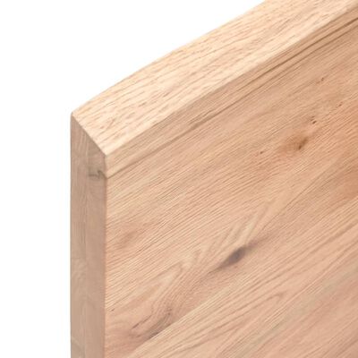 vidaXL Table Top Light Brown 220x60x(2-4) cm Treated Solid Wood Oak