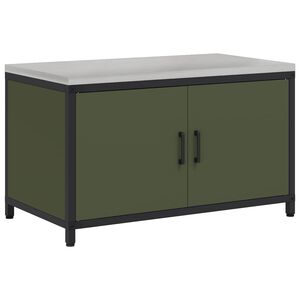 vidaXL Kitchen Storage Cabinet HATTEM Olive Green 90 x 50 x 53 cm