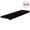 vidaXL Stair Treads 16 pcs Brown Black 90x25x2 cm Solid Wood Oak
