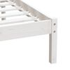vidaXL Bed Frame without Mattress White Single Solid Wood