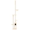 vidaXL Floor to Ceiling Cat Tree Cream 258.5-284.5 cm