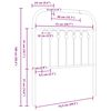 vidaXL Metal Replace Headboard White 75 cm