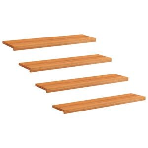 vidaXL Stair Treads 4 pcs 120 x 25 x 2 cm Light Brown Solid Beech Wood
