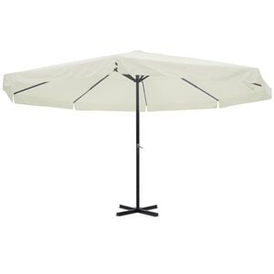 vidaXL Garden Parasol White Aluminium 500 cm