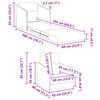 vidaXL Folding Sofa Bed Dark Grey 65 x 80 x 83 cm Velvet