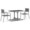 vidaXL 3 Piece Garden Dining Set Grey