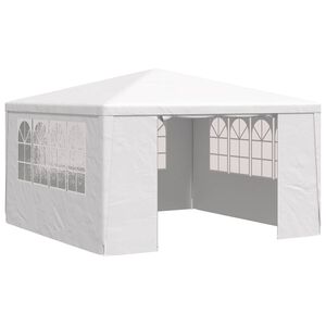 vidaXL Party Tent | White | Polyethylene | 4x4 metres | UV-resistant materials