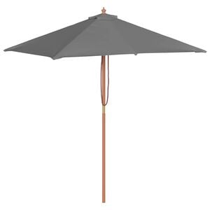 vidaXL Garden Parasol with Wooden Pole 150x200 cm Anthracite