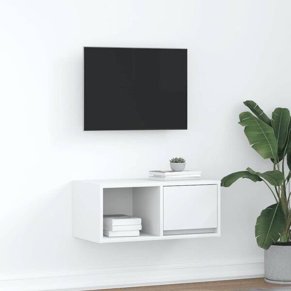vidaXL TV Cabinet White 60x31x25.5 cm Engineered Wood