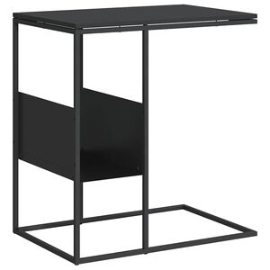 vidaXL Side Table Black 55x36x59.5 cm Engineered Wood