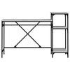 vidaXL Desk with Shelves Grey Sonoma 135x50x90 cm Engineered Wood&Iron
