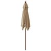 vidaXL Garden Parasol with Wooden Pole Taupe 198x198x231 cm