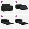 vidaXL Folding Sofa Bed Black 124 x 71 x 78 cm Velvet